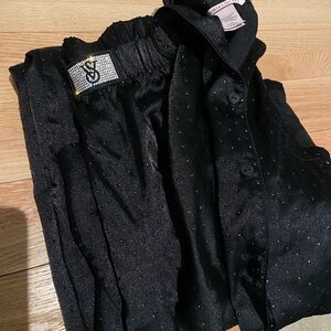 BLING RHINESTONE VICTORIA SECRET HOLIDAY PAJAMA BLACK SET✨